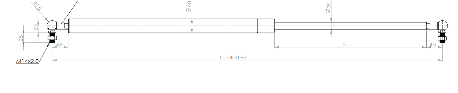 Ciężkie sprężyny gazowe